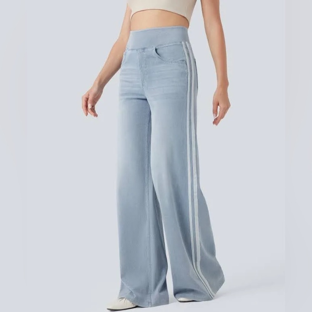 HALARA Light Blue Flare & Wide Leg Jeans